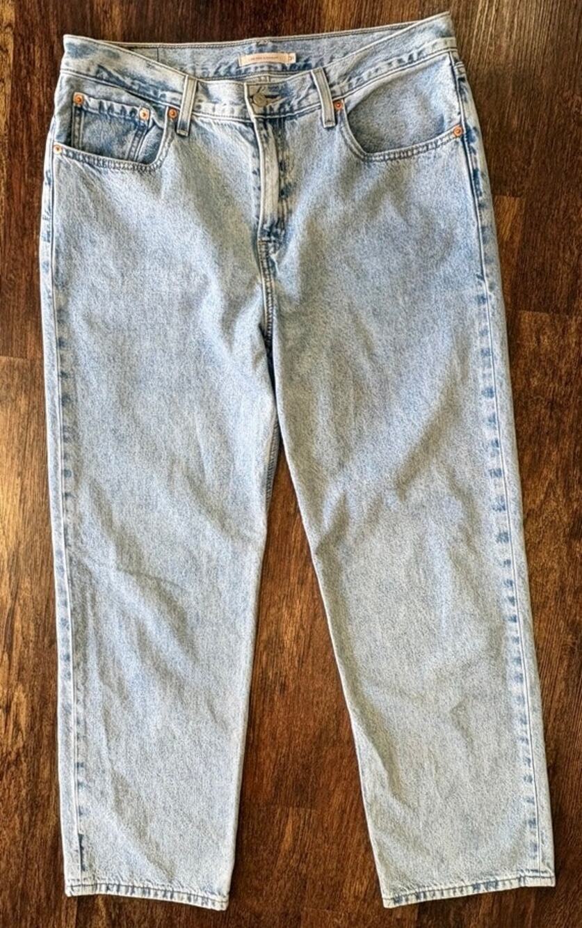 Levi Low Rise Straight Jeans Womens Size 31 Blue Denim Pants Pre-Owned Excellent